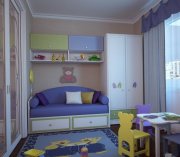 дизайн однокомнатной квартиры с детской фото